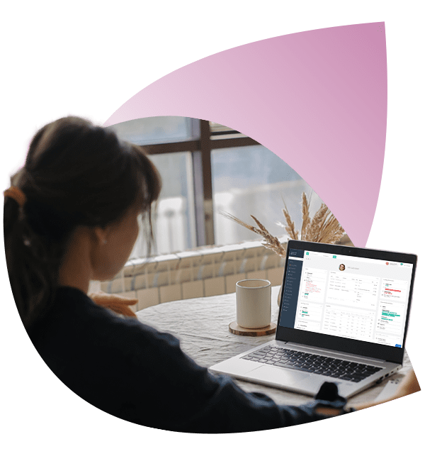 Using the NDIS Invoicing Software from CareMaster, a Service Provider's Admin checks the service record in the system.