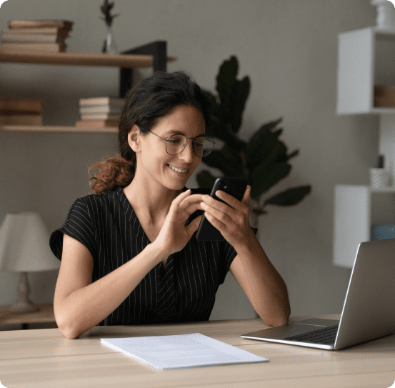 A Support Worker utilises the NDIS Support Worker App on her mobile device to review the shifts assigned to her.